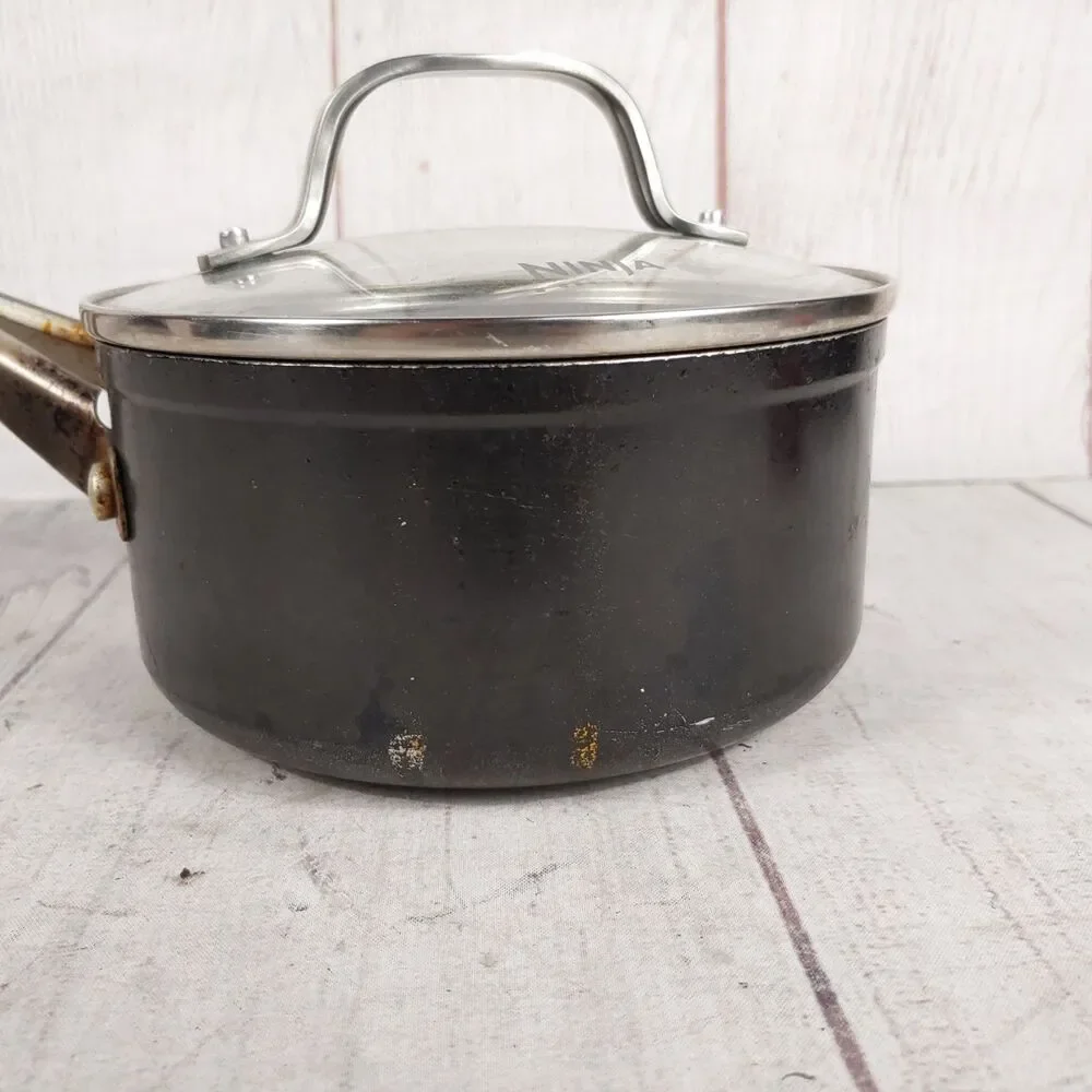 USED - Ninja Foodi NeverStick 1.5 Qt Pot Saucepan - Glass Lid, OVEN SAFE, C10215